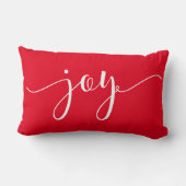 聖降誕祭お目出度う喜び赤 ランバークッション (裏面)