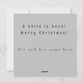 聖降誕祭お目出度う子どもは木生まれ々だ シーズンカード (裏面)