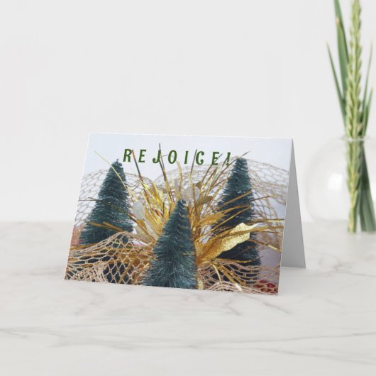 聖降誕祭お目出度う子どもは木生まれ々だ シーズンカード (正面)