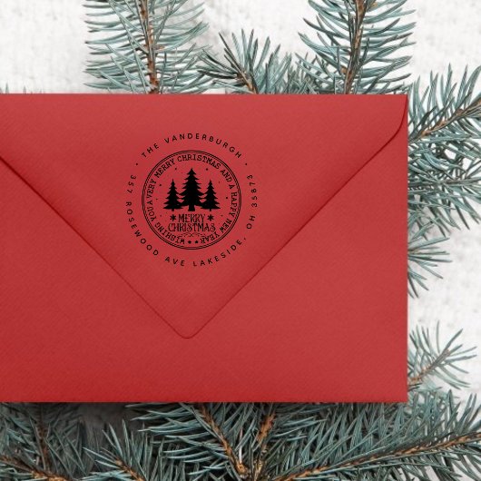 聖降誕祭お目出度う差出人住所 セルフインキングスタンプ