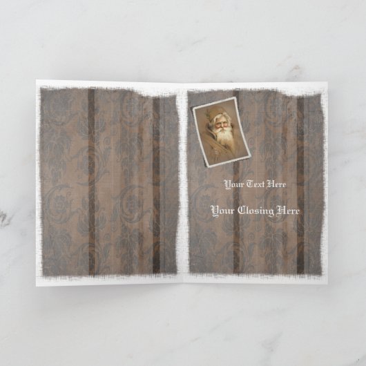 聖降誕祭お目出度う旧世界産サンタ シーズンカード (内部)