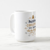 聖降誕祭お目出度う汚い動物 コーヒーマグカップ (正面左)