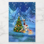 聖降誕祭お目出度う者は可愛い友よ フードラベル (シングルラベル)