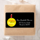 聖降誕祭お目出度う聖降誕祭のお月さま ラベル (インサイチュ)