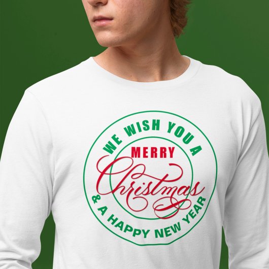 聖降誕祭お目出度う赤と緑 Tシャツ