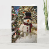 聖降誕祭お目出度う雪だるま シーズンカード (正面)
