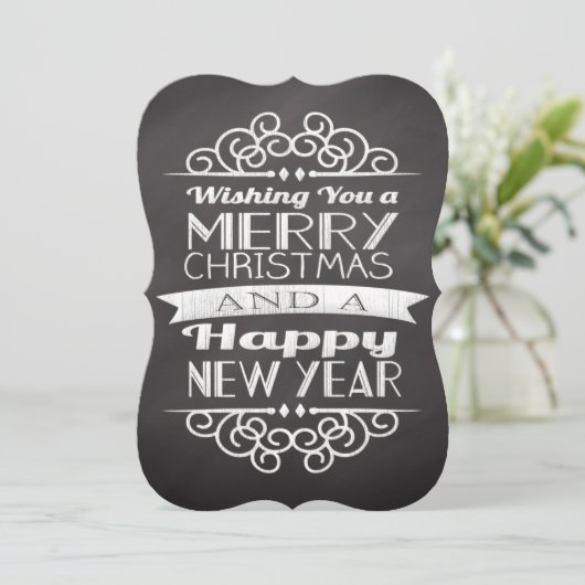 聖降誕祭お目出度う黒板 招待状 (スタンド正面)