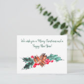 聖降誕祭お目出度う3パーソナライズされた歳 ポストカード (スタンド正面)