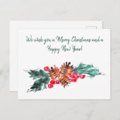 聖降誕祭お目出度う3パーソナライズされた歳 ポストカード (正面/裏面)