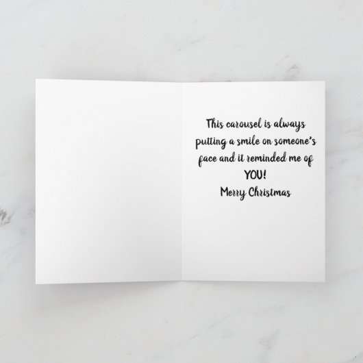 「聖降誕祭お目出度う」いつも私をスマイル! カード (内部)