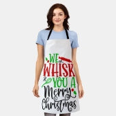 聖降誕祭お目出度う エプロン (着用した状態)