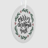 聖降誕祭お目出度う オーナメント (正面)