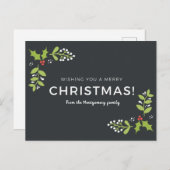 聖降誕祭お目出度う!カスタマイズ可能 ポストカード (正面/裏面)