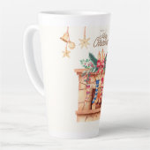 聖降誕祭お目出度う カフェラテマグ (左アングル)