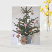 **聖降誕祭お目出度う** カード (黄色い花)