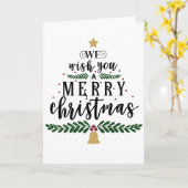 聖降誕祭お目出度う カード (黄色い花)