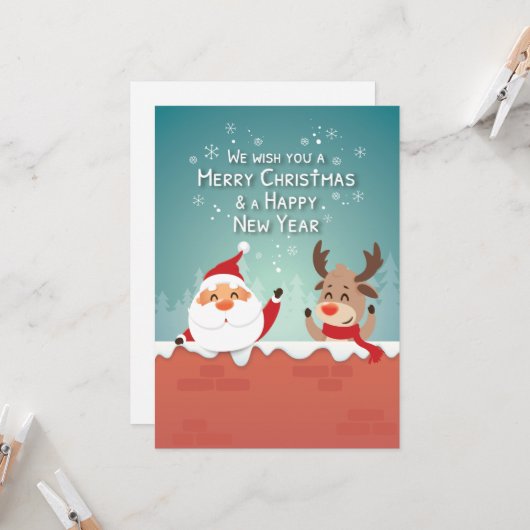 聖降誕祭お目出度う カード (正面/裏面インサイチュ)