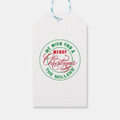 聖降誕祭お目出度う ギフトタグ (裏面)