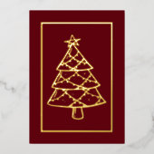 聖降誕祭お目出度う！クリスマス 箔シーズンカード (正面)