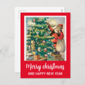 聖降誕祭お目出度う シーズンポストカード (正面/裏面)