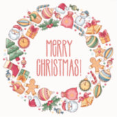 聖降誕祭お目出度う シール (正面)