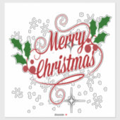 聖降誕祭お目出度う シール (シート)