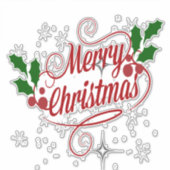 聖降誕祭お目出度う シール (正面)