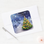 聖降誕祭お目出度う スクエアシール (封筒)