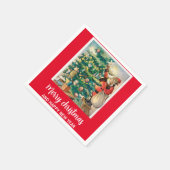 聖降誕祭お目出度う スタンダードカクテルナプキン (角)