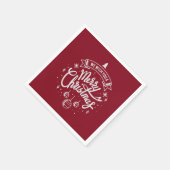 聖降誕祭お目出度う スタンダードカクテルナプキン (角)