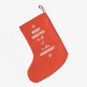 聖降誕祭お目出度う… スモールクリスマスストッキング (裏面 (吊り時))