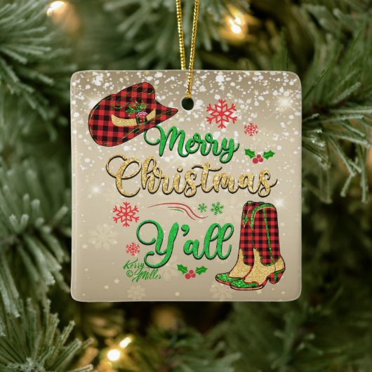 聖降誕祭お目出度う セラミックオーナメント (ツリー)