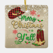 聖降誕祭お目出度う セラミックオーナメント (正面)