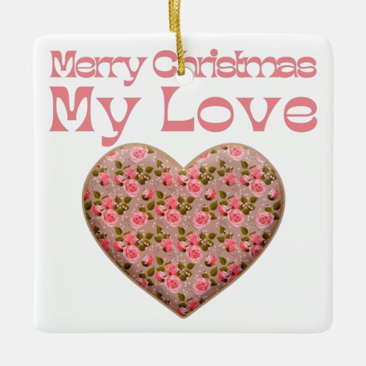 聖降誕祭お目出度う セラミックオーナメント (正面)