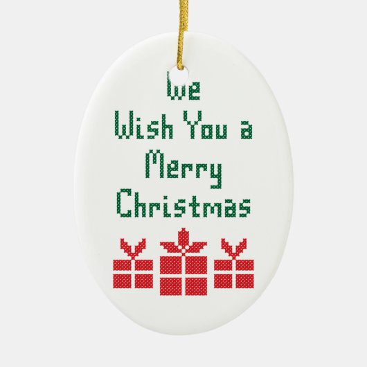 聖降誕祭お目出度う セラミックオーナメント (正面)