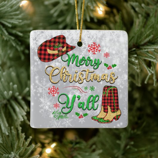 聖降誕祭お目出度う セラミックオーナメント (ツリー)