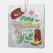 聖降誕祭お目出度う セラミックオーナメント (左)