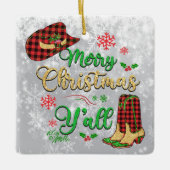 聖降誕祭お目出度う セラミックオーナメント (正面)