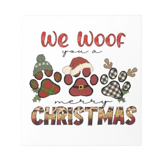 聖降誕祭お目出度う ノートパッド (正面)