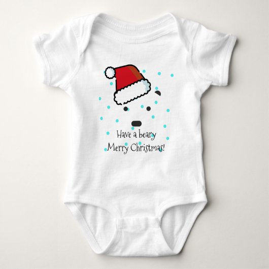 聖降誕祭お目出度う ベビーボディスーツ (正面)