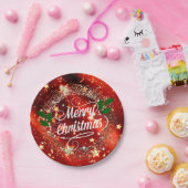 聖降誕祭お目出度う ペーパープレート (パーティー)