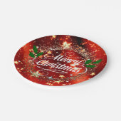 聖降誕祭お目出度う ペーパープレート (アングル)