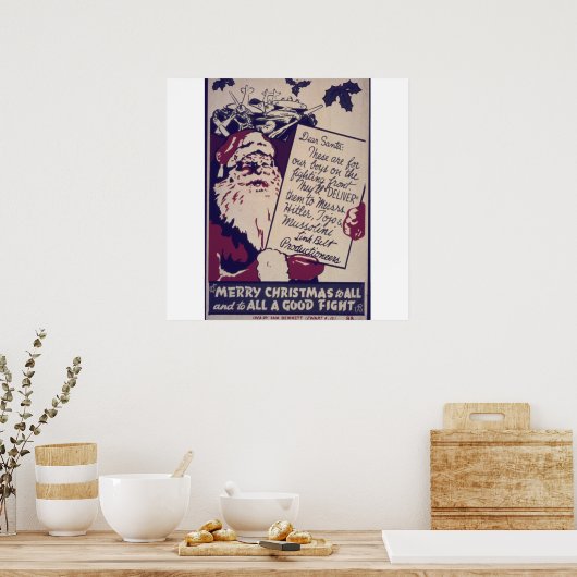 聖降誕祭お目出度う ポスター (キッチン)