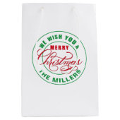 聖降誕祭お目出度う ミディアムペーパーバッグ (正面)
