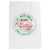聖降誕祭お目出度う ミディアムペーパーバッグ (裏面)