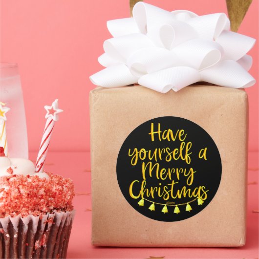 聖降誕祭お目出度う ラウンドシール (パーティー)