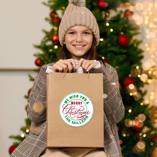 聖降誕祭お目出度う ラウンドシール