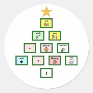 聖降誕祭お目出度う ラウンドシール