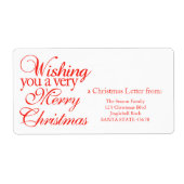 聖降誕祭お目出度う！ ラベル (正面)