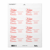 聖降誕祭お目出度う！ ラベル (フルシート)